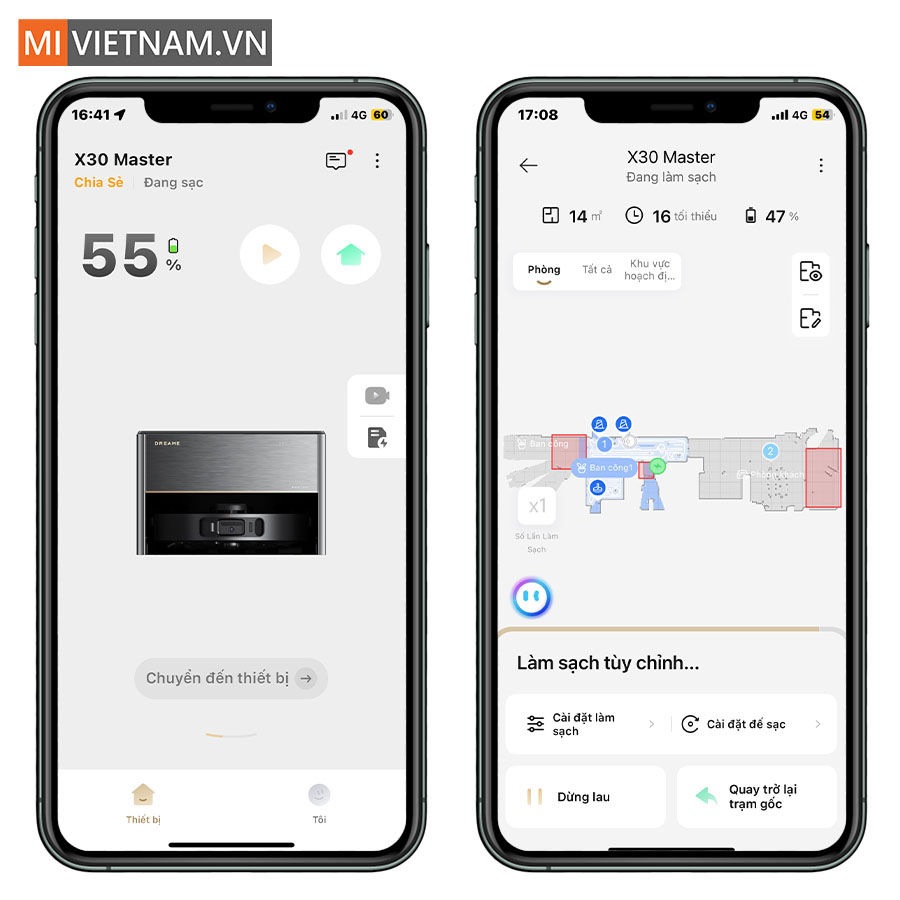 Robot hút bụi lau nhà Dreame X30 Master - Bản Quốc Tế 23 Robot hút bụi lau nhà Dreame X30 Master