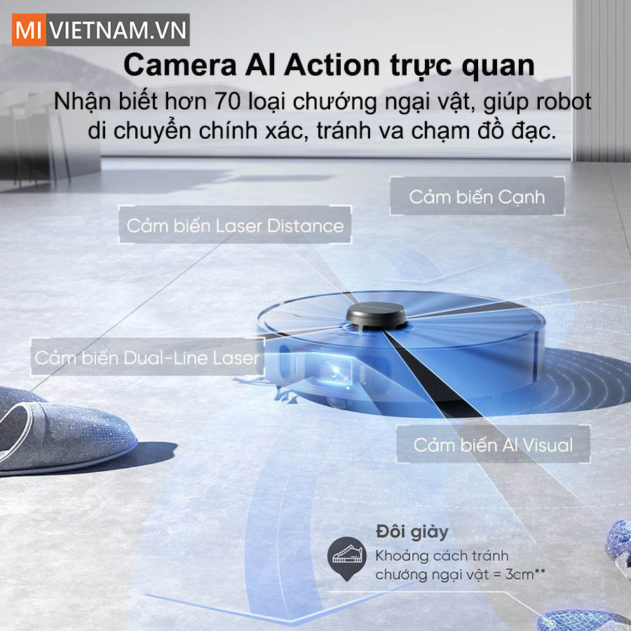 Robot hút bụi lau nhà Dreame X30 Master - Bản Quốc Tế 17 camera AI Action