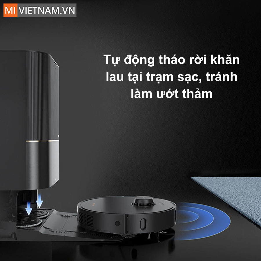 Robot hút bụi lau nhà Dreame X30 Ultra - Bản Quốc Tế 29 Tự động tháo lắp khăn lau tại trạm sạc
