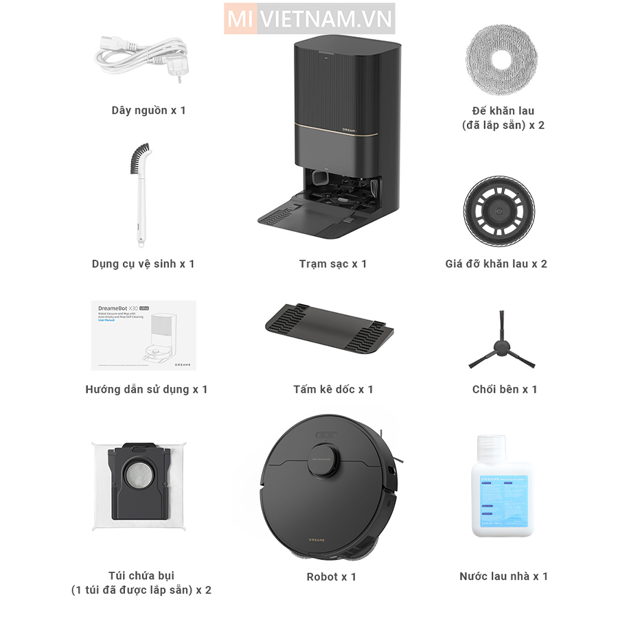 Robot hút bụi lau nhà Dreame X30 Ultra - Bản Quốc Tế 38 Robot hút bụi lau nhà Dreame X30 Ultra