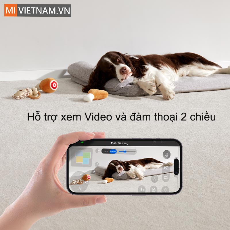 Robot hút bụi lau nhà Dreame X30 Ultra - Bản Quốc Tế 34 khả năng đàm thoại 2 chiều vô cùng tiện lợi.