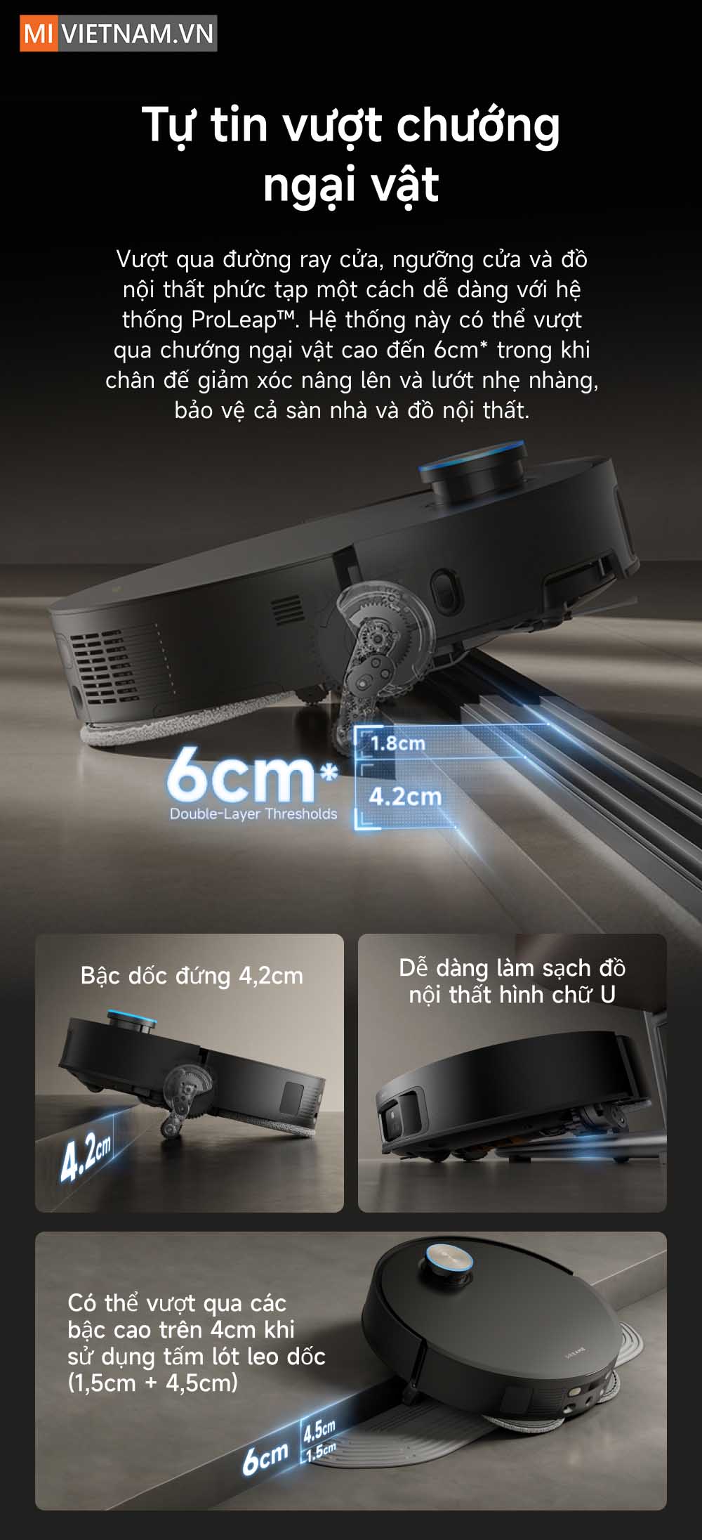 Dreame X50 Master được trang bị hệ thống ProLeap&trade;