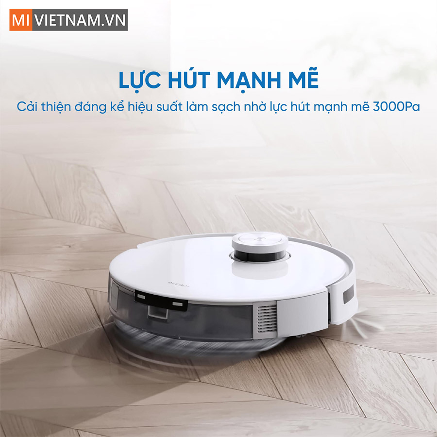 Robot h&uacute;t bụi lau nh&agrave; Deebot T10 trang bị lực h&uacute;t 3000Pa mạnh mẽ