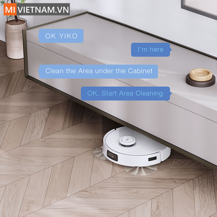 Deebot T10 Omni điều khiển qua giọng n&oacute;i với trợ l&yacute; ảo AI-YIKO