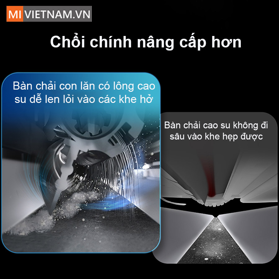 Deebot T10 Omni n&acirc;ng cấp chổi ch&iacute;nh c&oacute; l&ocirc;ng cao su len lỏi v&agrave;o s&acirc;u khe, r&atilde;nh