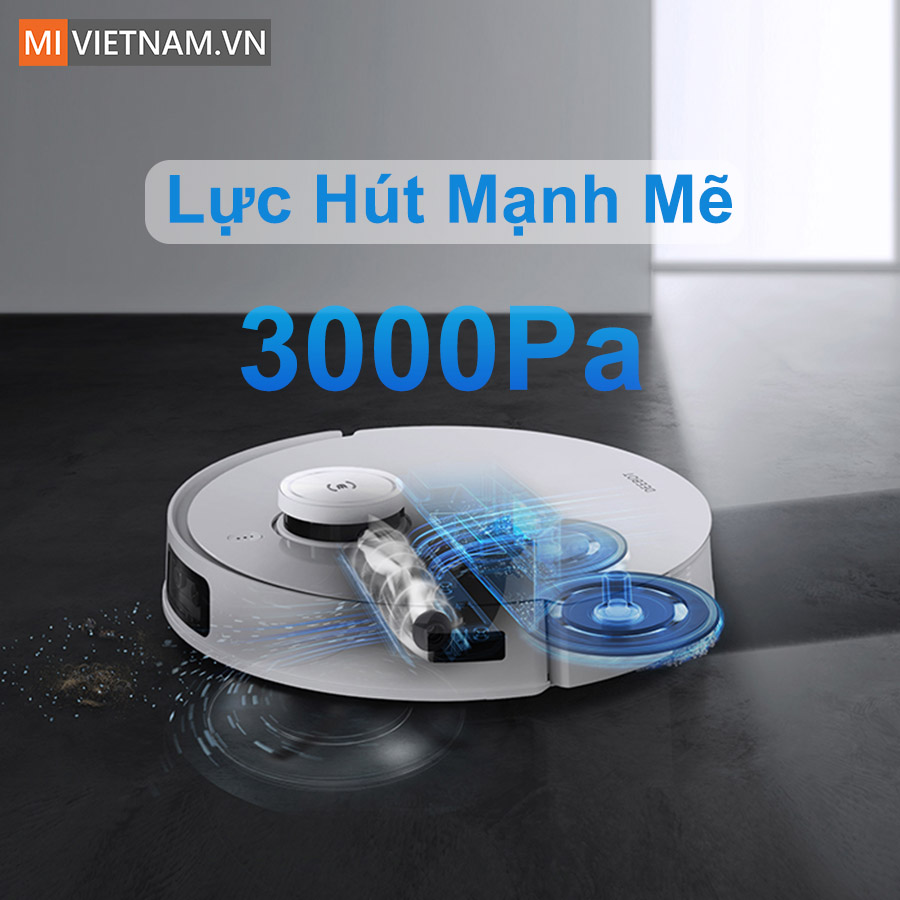 Lực h&uacute;t mạnh mẽ 3000Pa