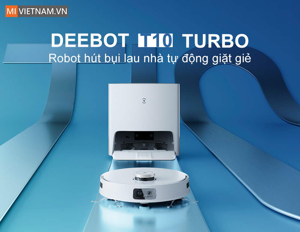 Robot H&uacute;t Bụi Lau Nh&agrave; Ecovacs Deebot T10 Turbo