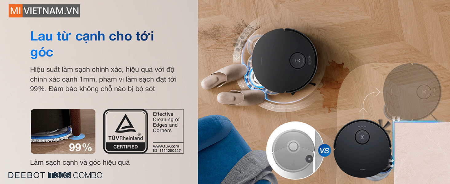 C&ocirc;ng nghệ TruEdge&trade; l&agrave;m sạch từ cạnh tới g&oacute;c