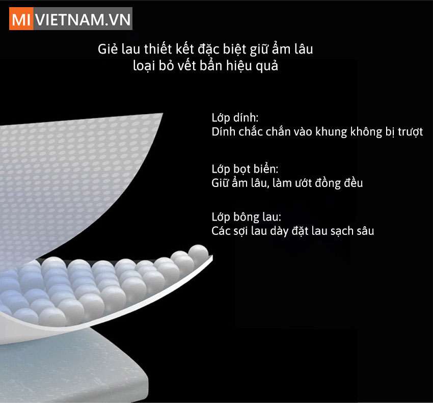 Giẻ lau được thiết kế đặc biệt gi&uacute;p giữ ẩm l&acirc;u