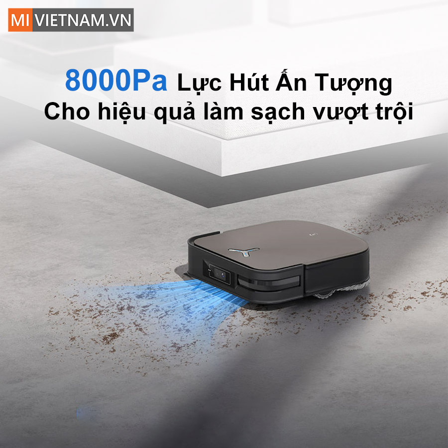 Lực h&uacute;t cực mạnh l&ecirc;n đến 8000Pa