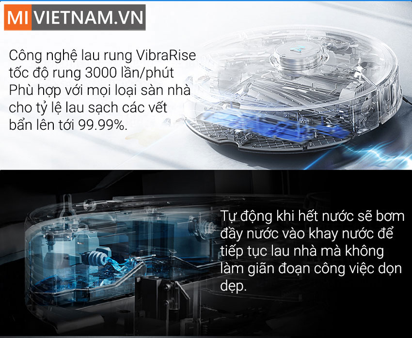 C&ocirc;ng Nghệ Lau Rung Robot H&uacute;t Bụi Lau Nh&agrave; Roborock G10