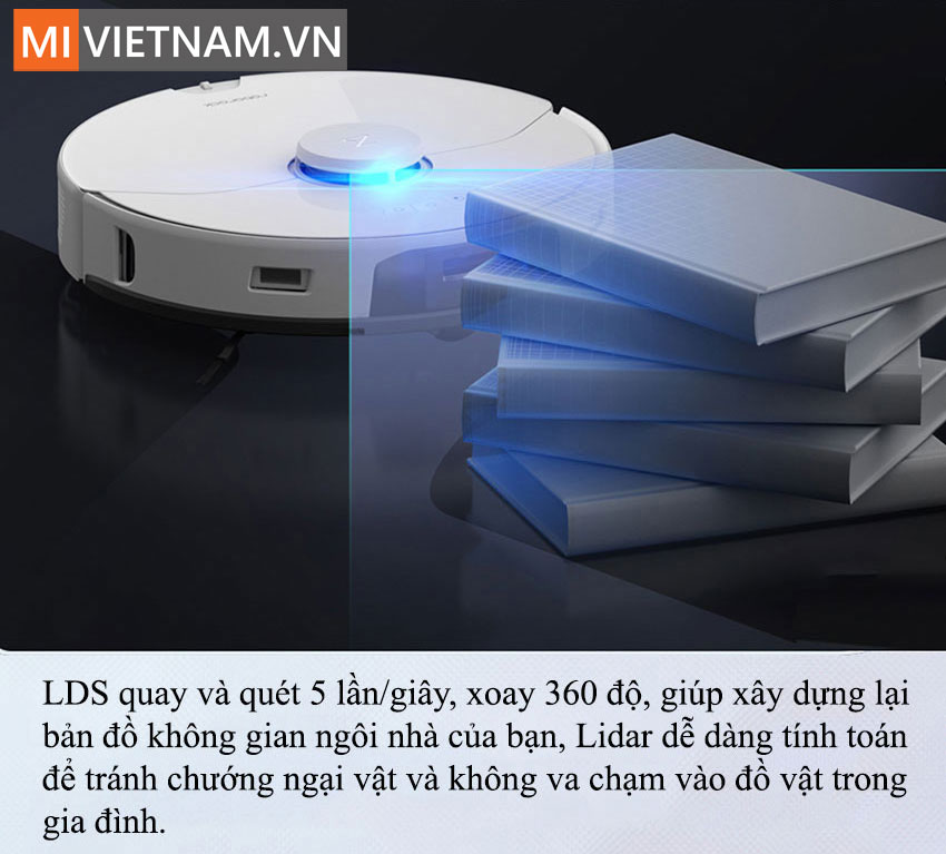 Lidar Robot H&uacute;t Bụi Lau Nh&agrave; Roborock G10