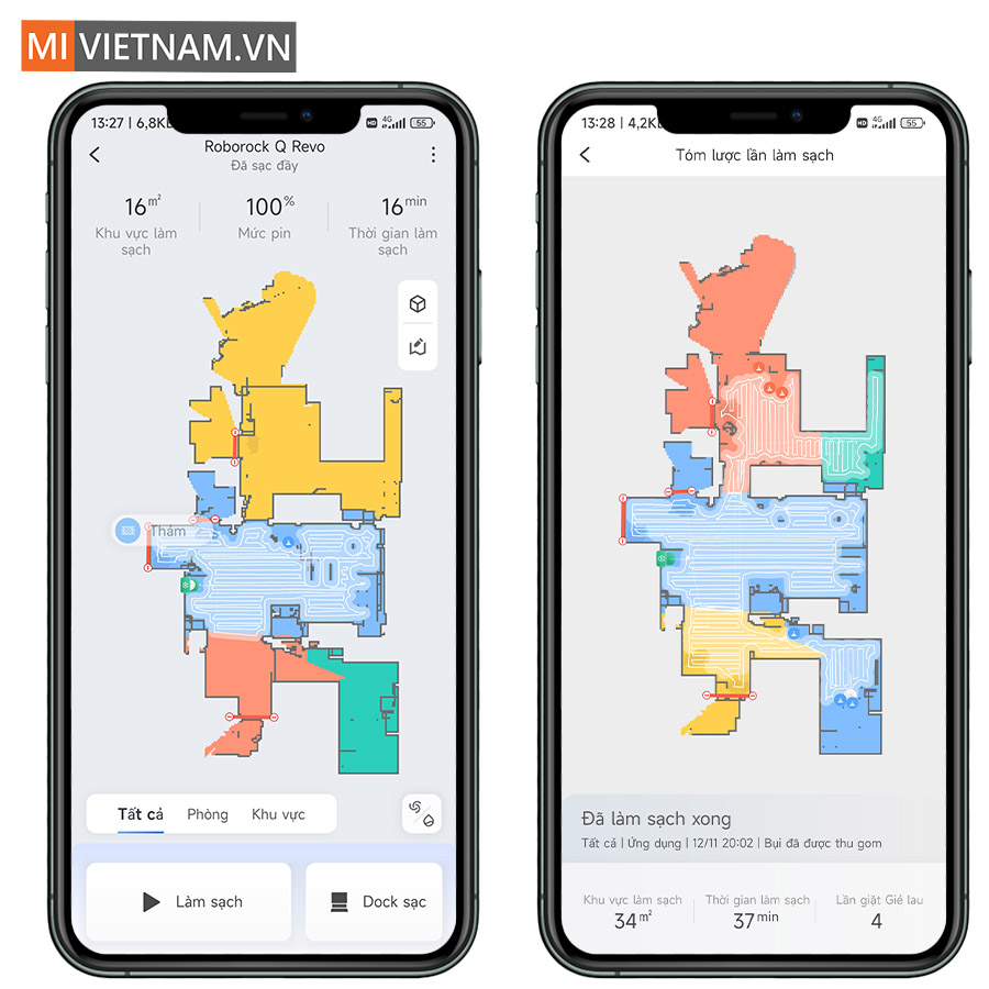 Robot H&uacute;t Bụi Lau Nh&agrave; Roborock Q Revo
