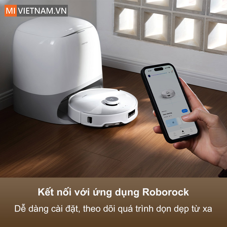Robot hút bụi lau nhà Roborock Q Revo Curv - Bản Quốc Tế 30 Kết nối với ứng dụng Roborock