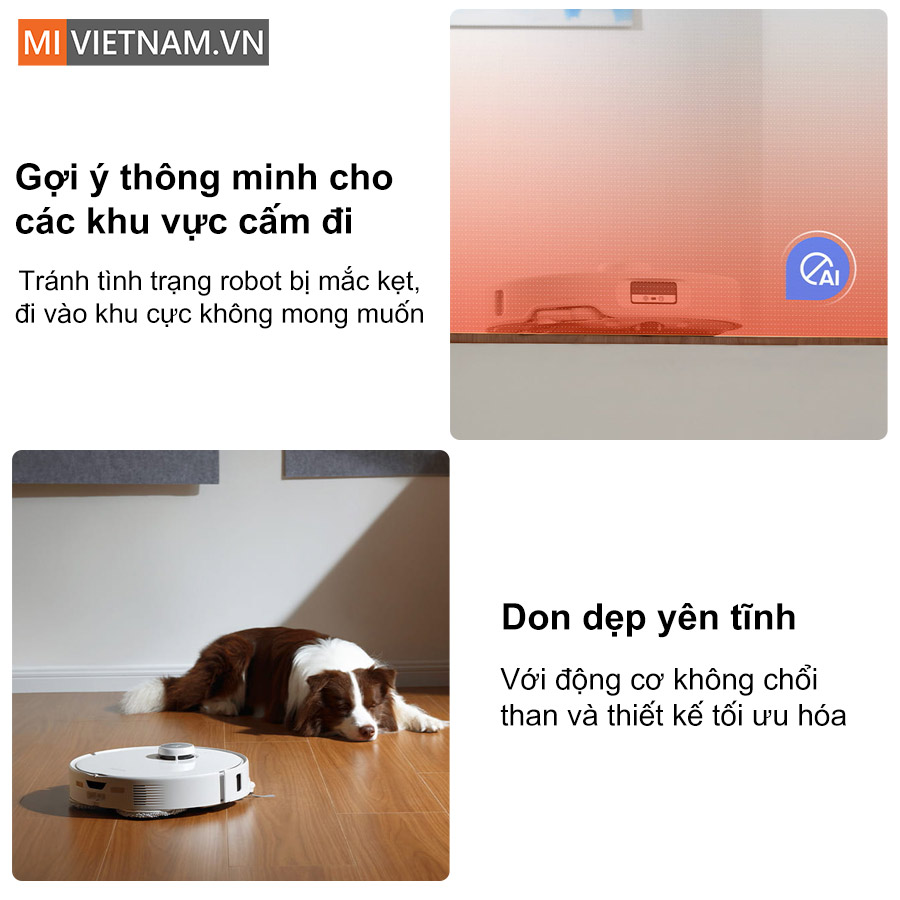 Robot hút bụi lau nhà Roborock Q Revo Curv - Bản Quốc Tế 27 Gợi ý khu vực cấm thông minh, dọn dẹp vệ sinh yên tĩnh