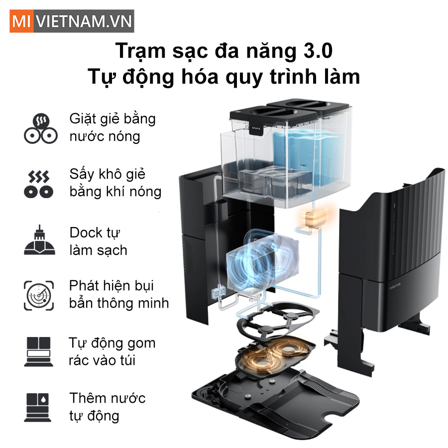Trạm sạc đa năng 3.0 tự động h&oacute;a quy tr&igrave;nh l&agrave;m sạch