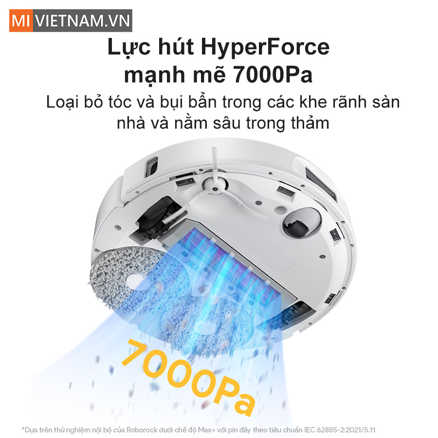 Khả năng h&uacute;t vượt trội với lực h&uacute;t n&acirc;ng cấp l&ecirc;n 7000Pa