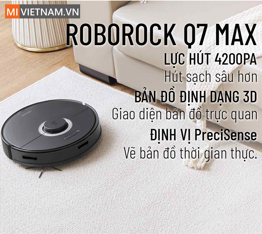 Robot Hút Bụi Lau Nhà Roborock Q7 Max - Bản Quốc Tế 6 Robot Hút Bụi Lau Nhà Roborock Q7 Max