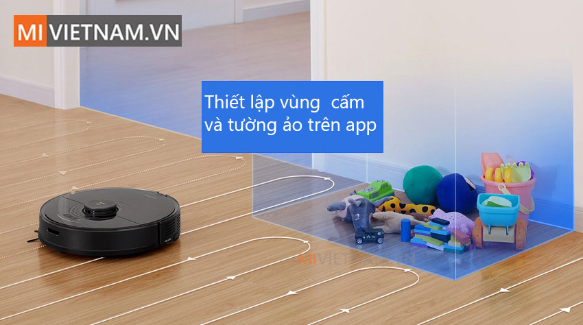 V&ugrave;ng cấm Robot H&uacute;t Bụi Lau Nh&agrave; Roborock S7