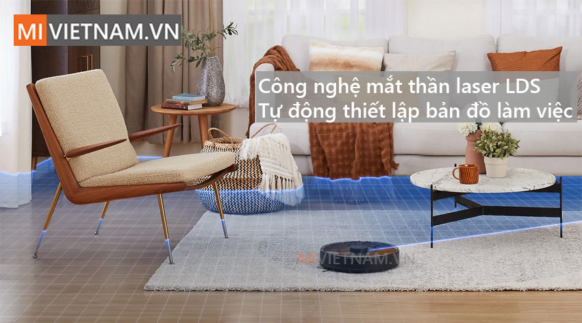 LDS Robot H&uacute;t Bụi Lau Nh&agrave; Roborock S7