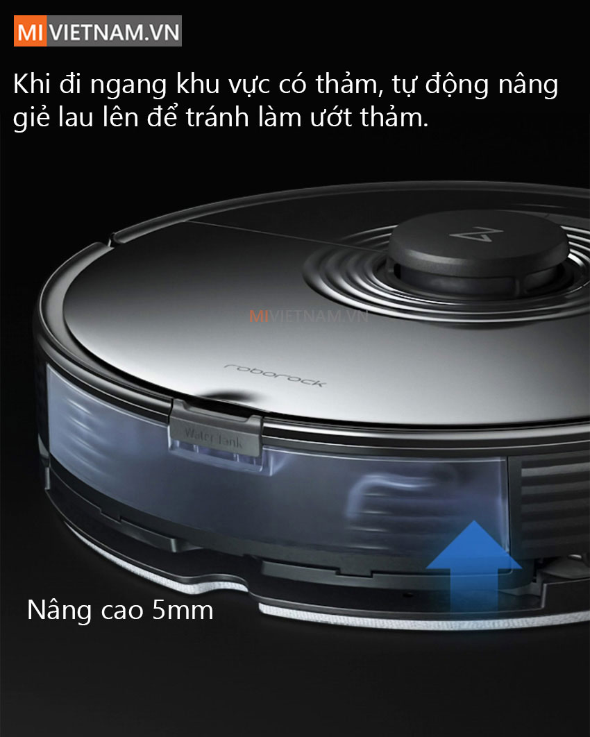 N&acirc;ng Khay Lau Robot H&uacute;t Bụi Lau Nh&agrave; Roborock S7
