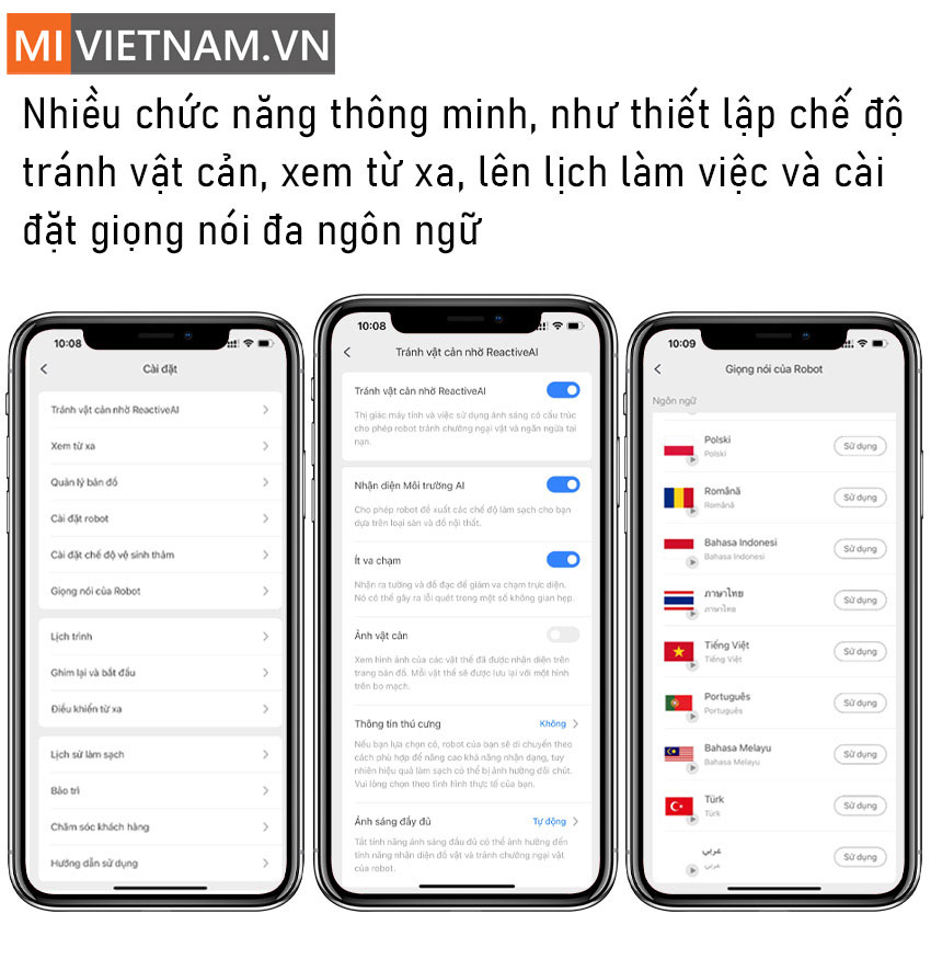 Robot Hút Bụi Lau Nhà Roborock S7 MaxV - Bản Quốc Tế 14 Nhiều Chức Năng Trên Robot Hút Bụi Lau Nhà Roborock S7 MaxV