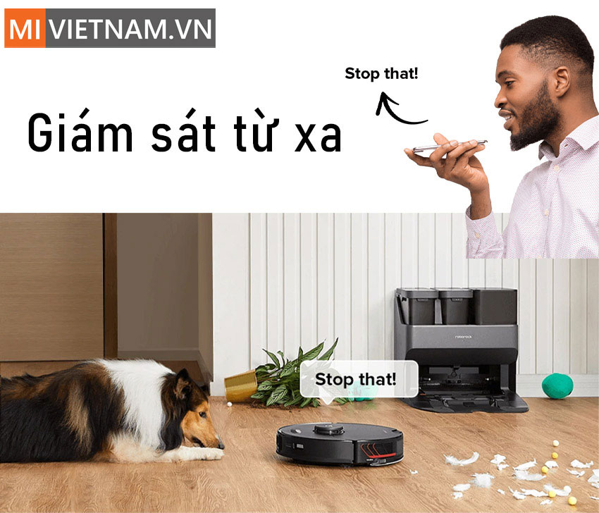 Gi&aacute;m S&aacute;t Từ Xa Tr&ecirc;n Robot H&uacute;t Bụi Lau Nh&agrave; Roborock S7 MaxV Ultra