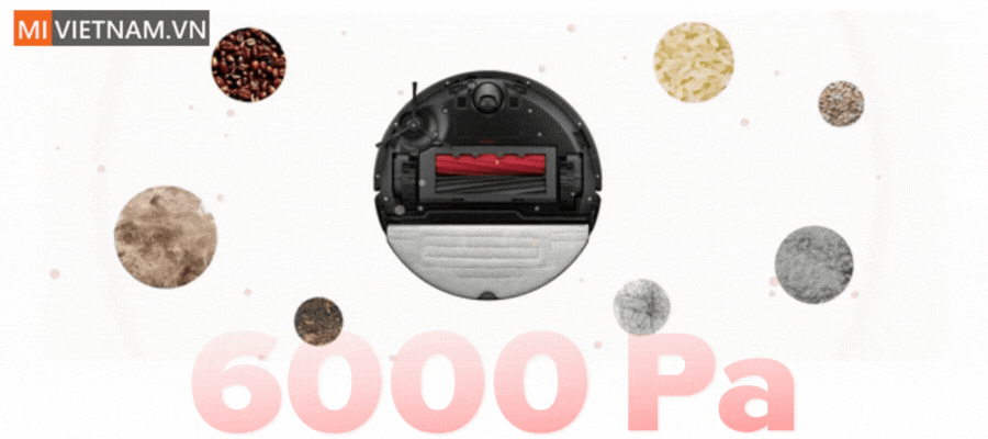 Roborock S8 sở hữu lực h&uacute;t 6000pa