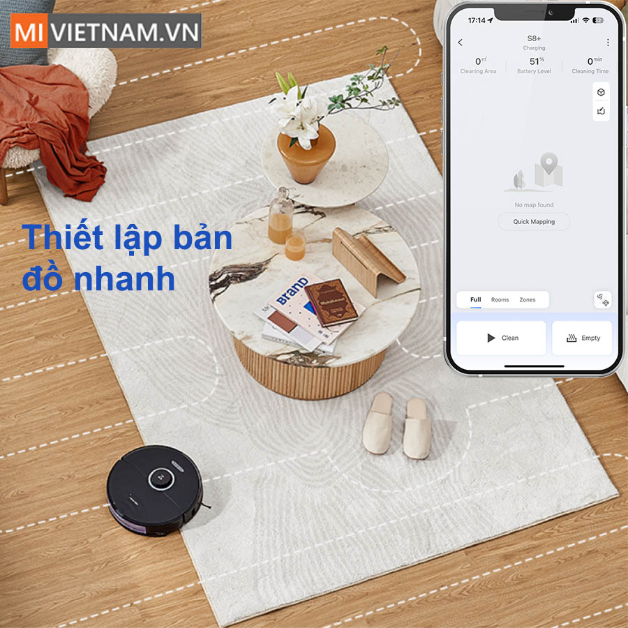 Roborock S8 thiết lập bản đồ nhanh hơn 6 lần