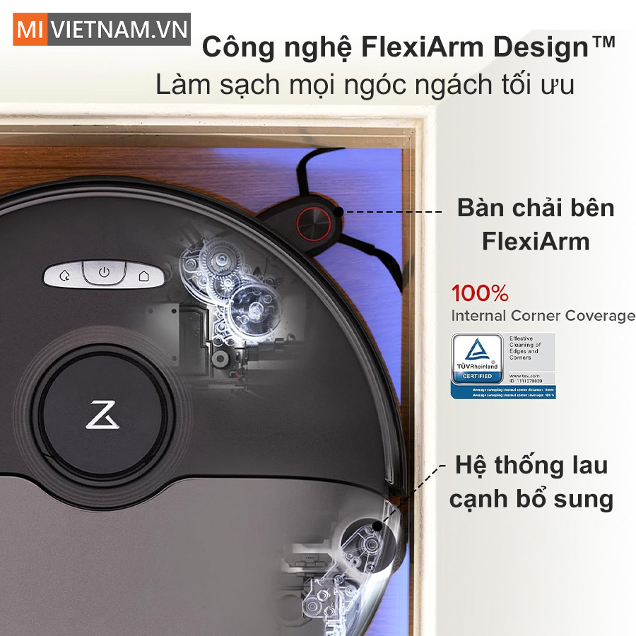Robot hút bụi lau nhà Roborock S8 Max Ultra - Bản Quốc Tế 4 Công nghệ độc quyền FlexiArm Design™ của Roborock