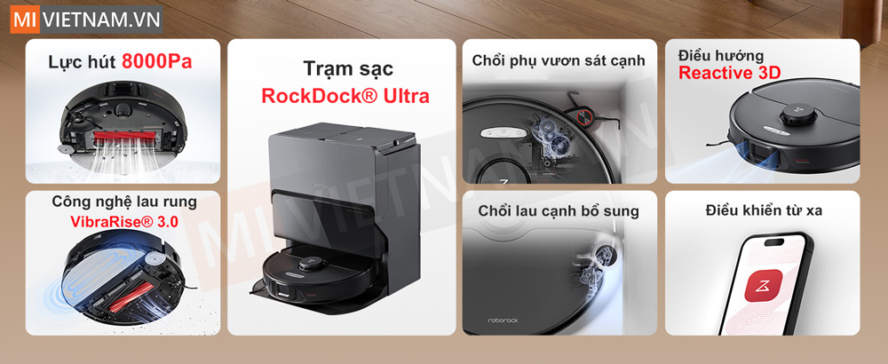 Robot hút bụi lau nhà Roborock S8 Max Ultra - Bản Quốc Tế 3 Roborock S8 Max Ultra