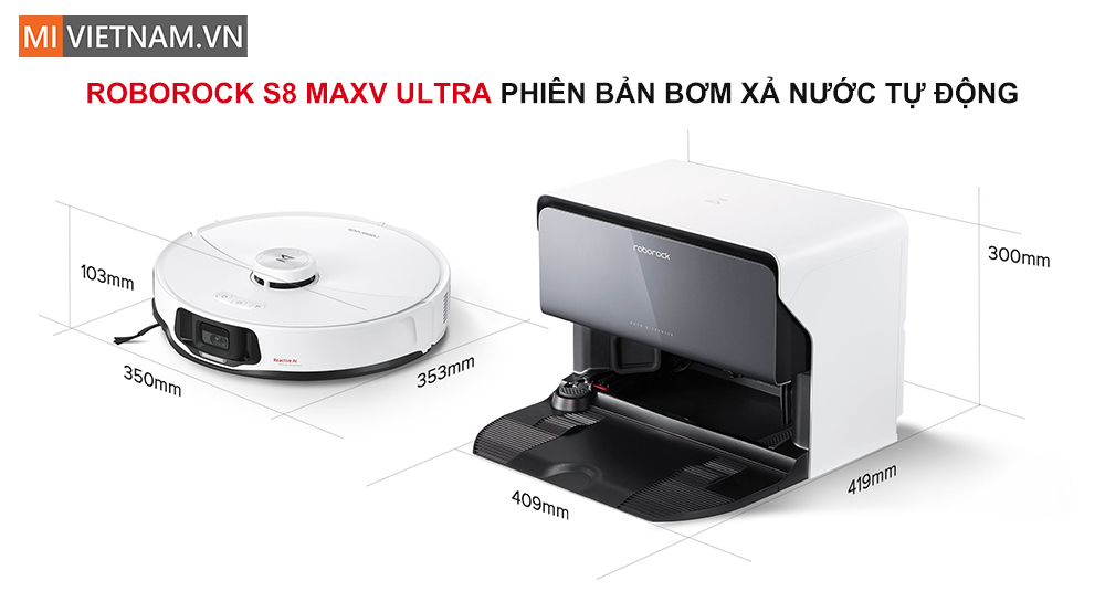 Roborock S8 MaxV Ultra phi&ecirc;n bản bơm xả nước tự động