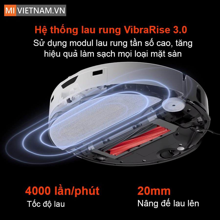C&ocirc;ng nghệ lau rung VibraRise 3.0 hiện đại