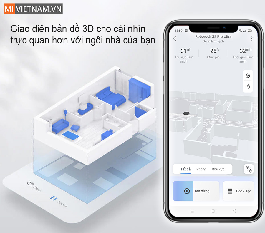 Giao diện bản đồ 3D trực quan