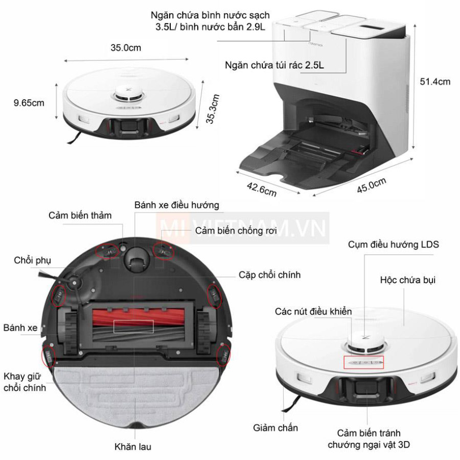 Robot h&uacute;t bụi lau nh&agrave; Roborock S8 Pro Ultra