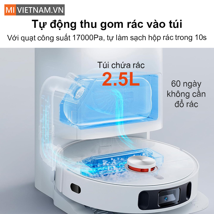 Tự động h&uacute;t r&aacute;c qua ống dẫn kh&iacute; k&eacute;p