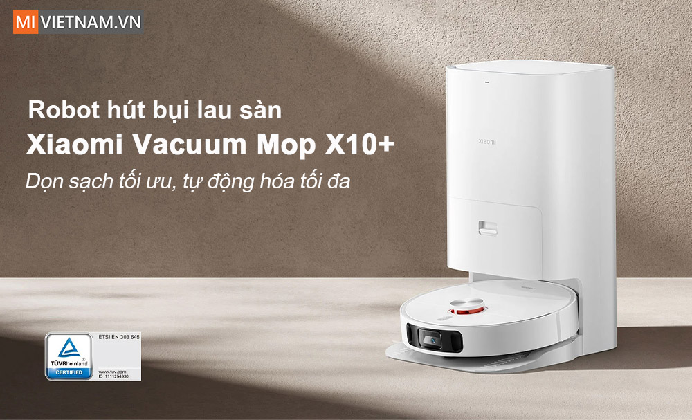 Robot h&uacute;t bụi lau nh&agrave; Xiaomi Vacuum X10 Plus
