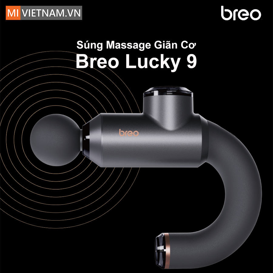 Súng Massage Giãn Cơ Breo Lucky 9 - Hàng Chính Hãng 2 Súng Massage Giãn Cơ Breo Lucky 9