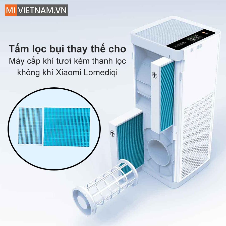 Tấm Lọc Bụi Cho Máy Cấp Khí Tươi Xiaomi Lomediqi 2 Lõi Lọc Không Khí Máy Cấp Khí Tươi Xiaomi Lomediqi