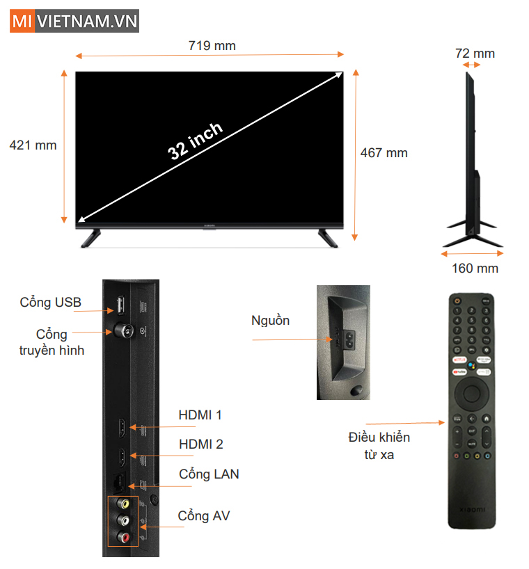 Tivi Xiaomi 32 inch A Google Tivi HD