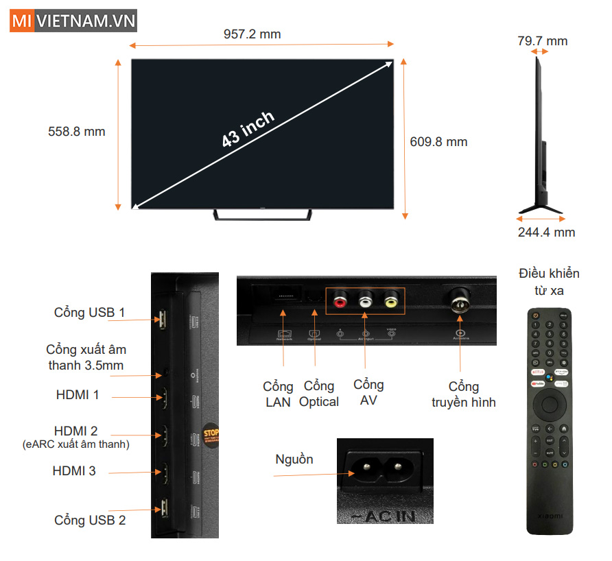 Tivi Xiaomi 43 inch A Pro