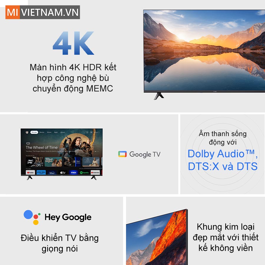 Ưu điểm của Tivi Xiaomi 55 inch A Google TV FHD 2025