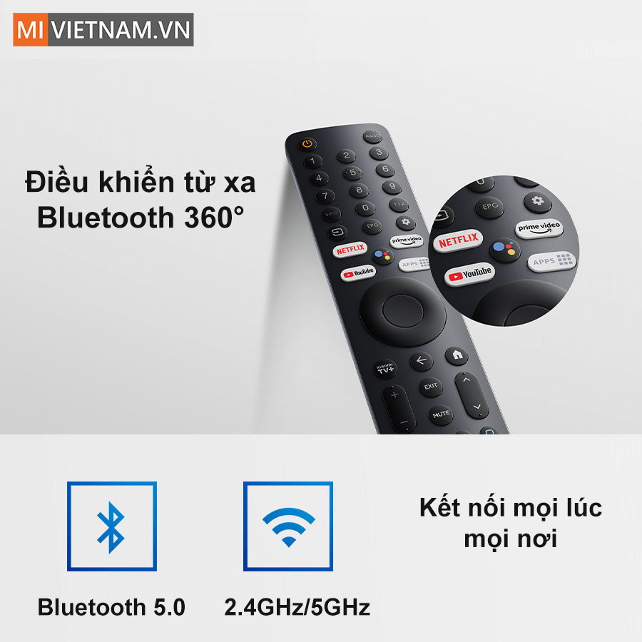 Điều khiển tivi bằng giọng n&oacute;i hoặc remote bluetooth