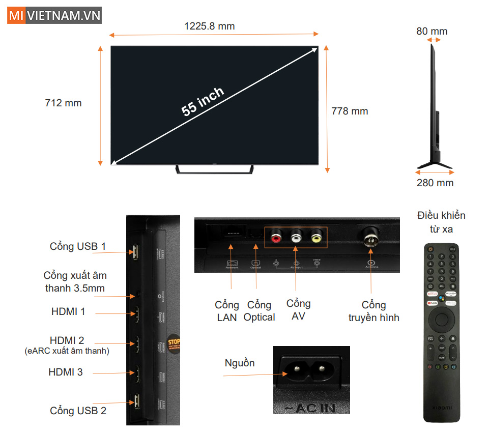 tivi xiaomi a pro 55 inch