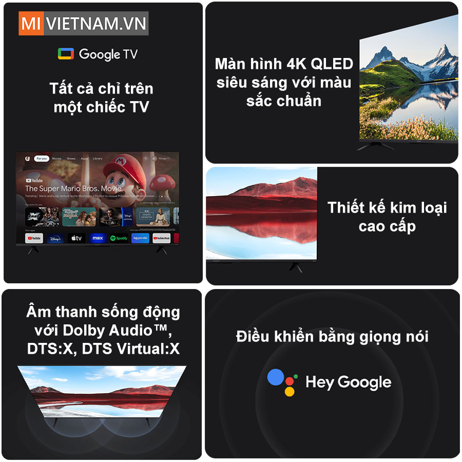 Ưu điểm của tivi Xiaomi 55 inch A Pro Google TV QLED 2025
