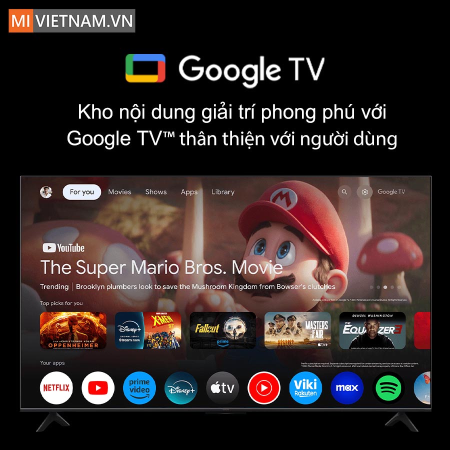 Giải tr&iacute; c&aacute; nh&acirc;n h&oacute;a với Google TV&trade;