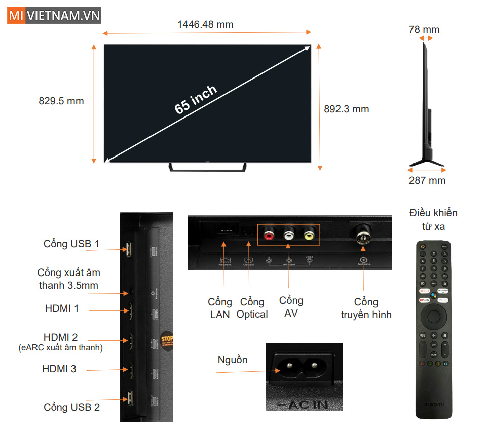 tivi xiaomi a pro 65 inch