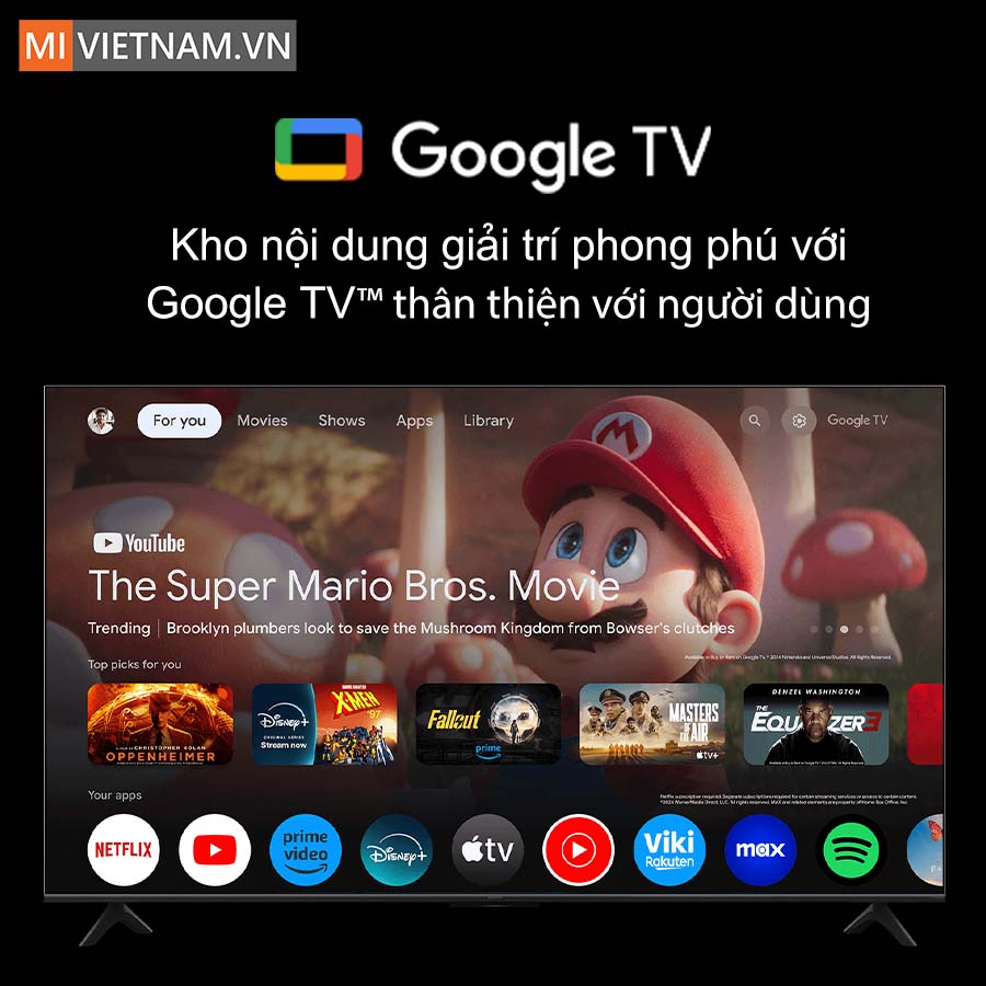 Kho nội dung giải tr&iacute; phong ph&uacute; với Google TV&trade;