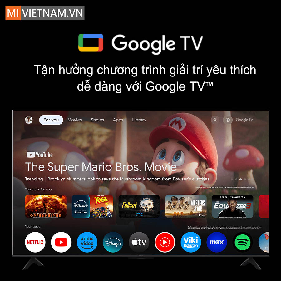 Tận hưởng chương tr&igrave;nh giải tr&iacute; y&ecirc;u th&iacute;ch dễ d&agrave;ng với Google TV&trade;