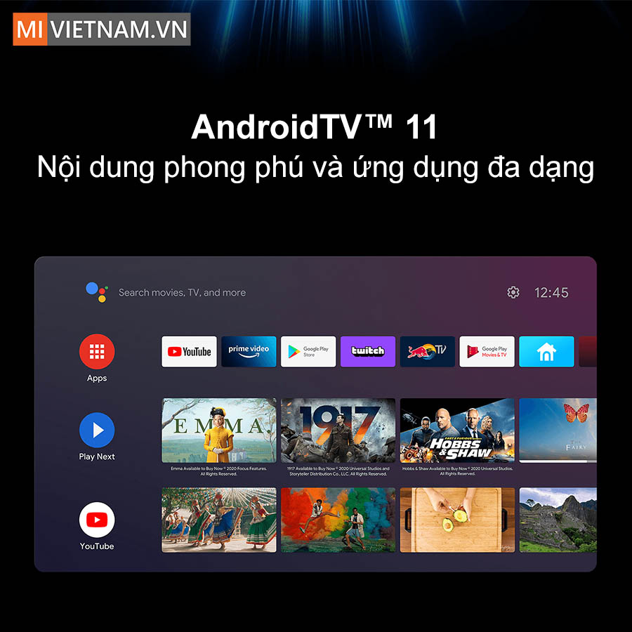 Nội dung phong ph&uacute;, ứng dụng đa dạng với Android TV&trade; 11